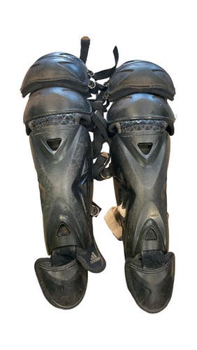 Used Adidas SHIN GUARDS Catchers Leg Guards Black Intermed 11859-S000028415