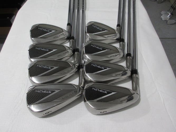 Left-Handed TaylorMade Stealth Iron Set - 5-PW, AW, SW- KBS Max 85 Regular Steel