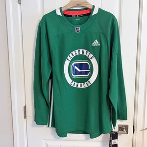 NEW Official Adidas Vancouver Canucks Green Practice Jersey Size 54 XL Extra Large