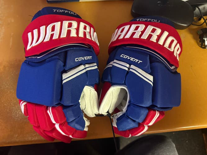 Warrior Covert QRE Pro Gloves 14" (Used) Tyler Toffoli game used Montreal Canadiens
