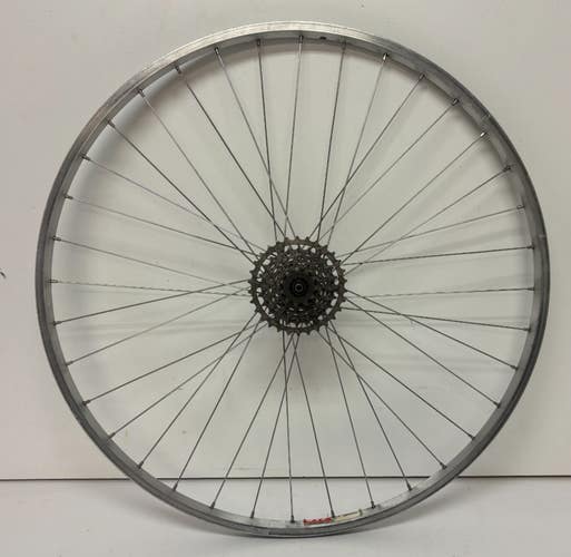 Weinmann 519 7-Speed 36-Spoke Silver Aluminum 700C Rear Wheel Shimano RM40 Hub