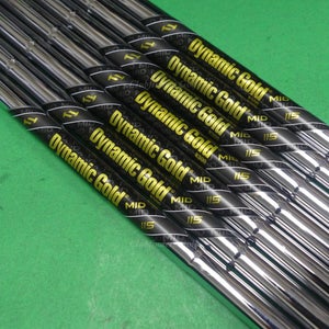 True Temper Dynamic Gold Mid 115 R300 .355 Regular Pulled Iron Shafts SET OF 7
