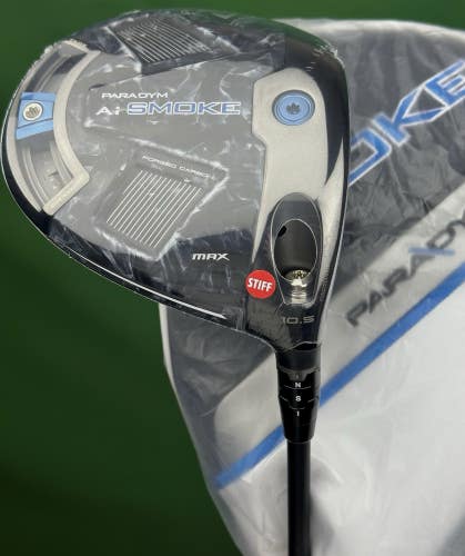 Callaway Paradym Ai Smoke MAX Driver 10.5* Tensei AV Blue Stiff w/ Cover NEW!