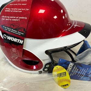 One Size Fits All Worth Batting Helmet (New)