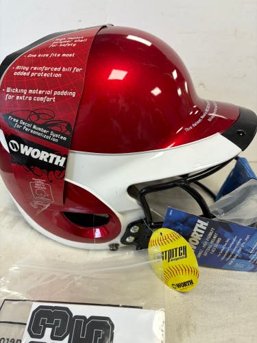 One Size Fits All Worth Batting Helmet (New)