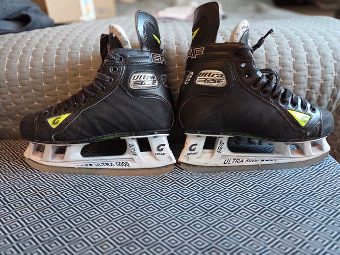 Black Graf Ultra G5 Hockey Skates Regular Width Size 6.5 (Used)