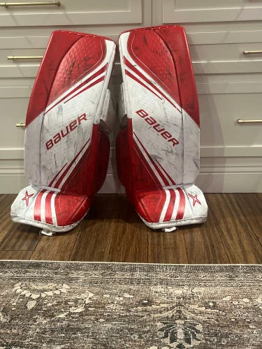 Used  Bauer intermediate Goalie Leg Pads 32 +1