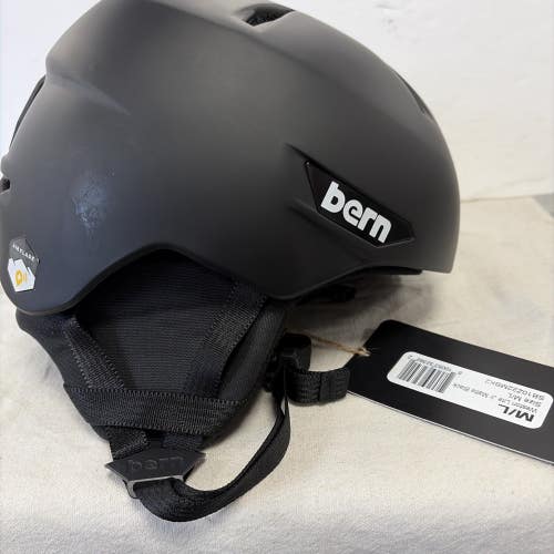 Brand New Adult Size M/L Bern Weston Ski And Snowboard Helmet.  Black. Air Flare
