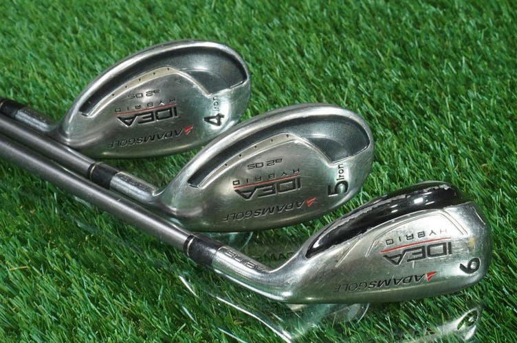 Adams Idea a2 OS Hybrids Set 4H,5H,6H 65g Regular Graphite RH With New Grips!