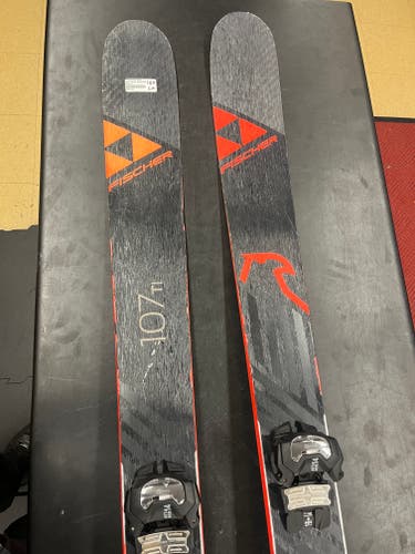 Men's Fischer 182 cm Powder Ranger 107 Ti Skis With Bindings Max Din 14 (Used)