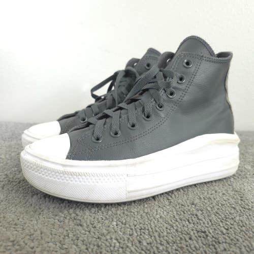 Converse CTAS Move Hi Platform Sneakers Womens Size 8 Shoes Gray Lace Up