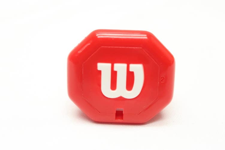 WILSON RED "ROUNDED STYLE" BUTTCAP FOR TENNIS RACQUETS (#2: 4 1/4) + STAPLES