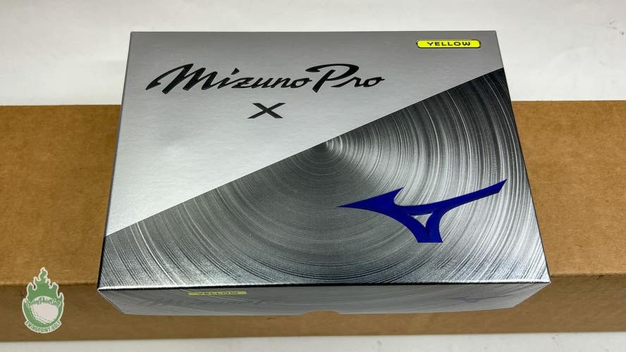 One Dozen Brand New Mizuno Pro X "Yellow" 3 Piece Urethane Golf Balls