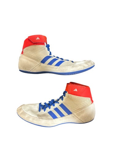 adidas red white and blue wrestling shoes
