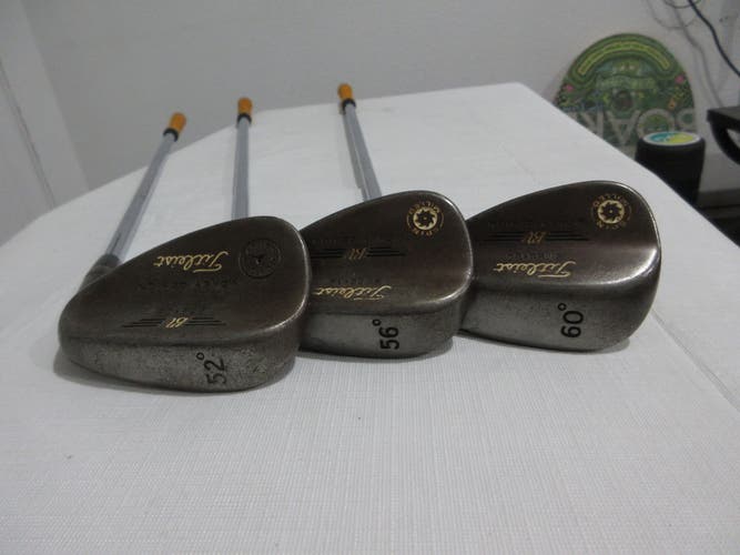 Titleist Spin-Milled Vokey Oil Can Wedge Set - 52.08 - 56.14 - 60.04 - Steel