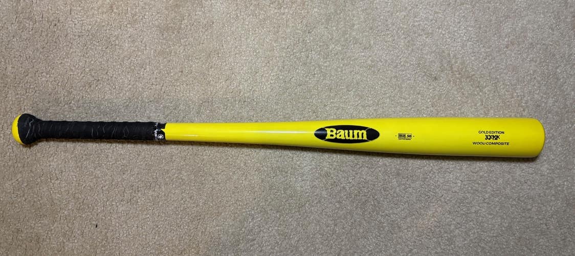 New 2024 Baum Gold Stock Wood Composite BBCOR Certified Bat (-3) 29 oz 32"
