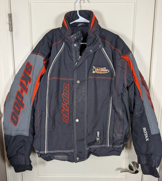 Vtg Ski-Doo Snowmobile Racing Jacket Bombardier Rotax Winter Men's Size: 2XL