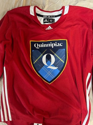 Quinnipiac University Bobcats NCAA Pro Stock Red Size 52 Men's Adidas Practice Jersey