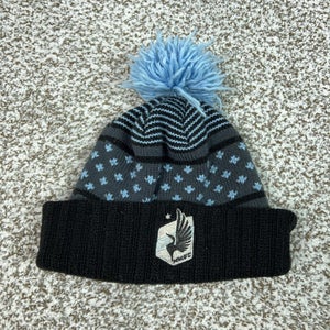Minnesota United FC Hat Beanie Mens One Size Gray MLS Soccer Mitchell & Ness Pom