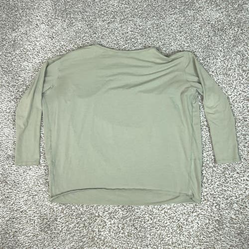 Lululemon Shirt Womens XL Green Long Sleeve Boat Neck Lightweight Yoga Gym
