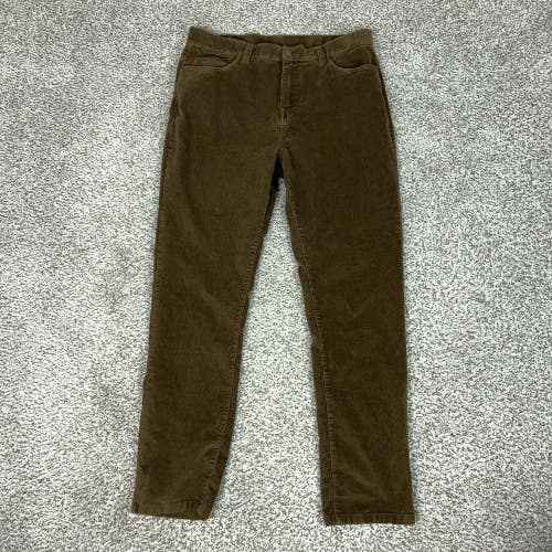 PrAna Pants Mens 35x31 Brown Slim Corduroy Chino Organic Cotton Stretch Casual