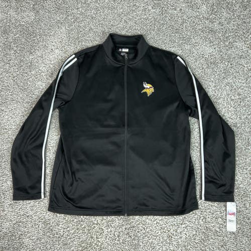 Minnesota Vikings Jacket Mens XL Black NFL Football NFL Team Apparel Full Zip