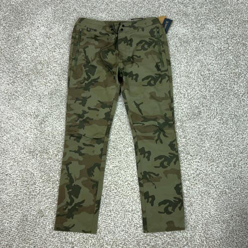Roark Pants Mens 32x30 Green Camo Layover 2.0 Travel Chino Stretch Adventure