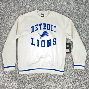Detroit Lions Sweatshirt Mens Large White NFL Football Ultra Game Crewneck Sport