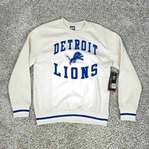 Detroit Lions Sweatshirt Mens Medium White NFL Football Ultra Game Crewneck Top