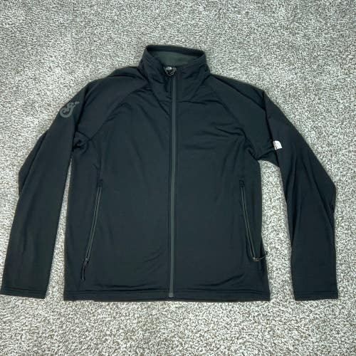 The North Face Jacket Men XL Black Full Zip Stretch Fleece Hiking Mountain Peaks