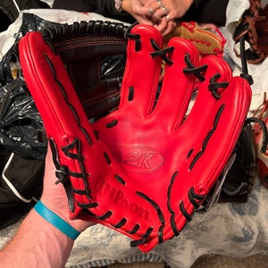 RARE* Wilson A2K DP15 Baseball Glove 11.5", Red/Black discontinued model