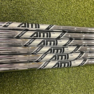 Used True Temper AMT Black S300 5-PW Stiff Flex Steel Iron Set Shafts