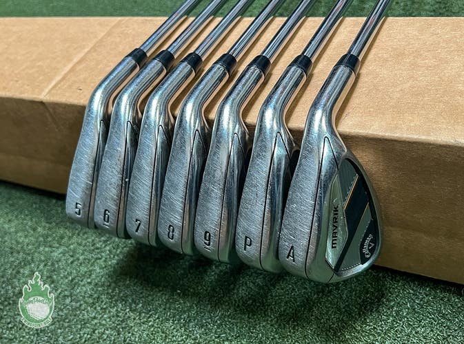 Used RH Callaway Mavrik Irons 5-PW/AW Elevate 95g Regular Steel Golf Set