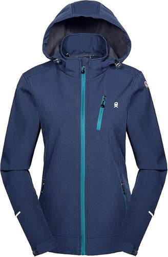 Little Donkey Andy Women's Softshell Jacket Ski Jacket with Removable Hood