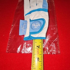 Size Youth Large - White/Blue Junior Left Hand Golf