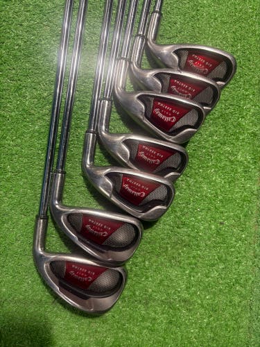 Men's 2008 Callaway Big Bertha Right Handed Iron Set Uniflex Steel Shaft (Used)