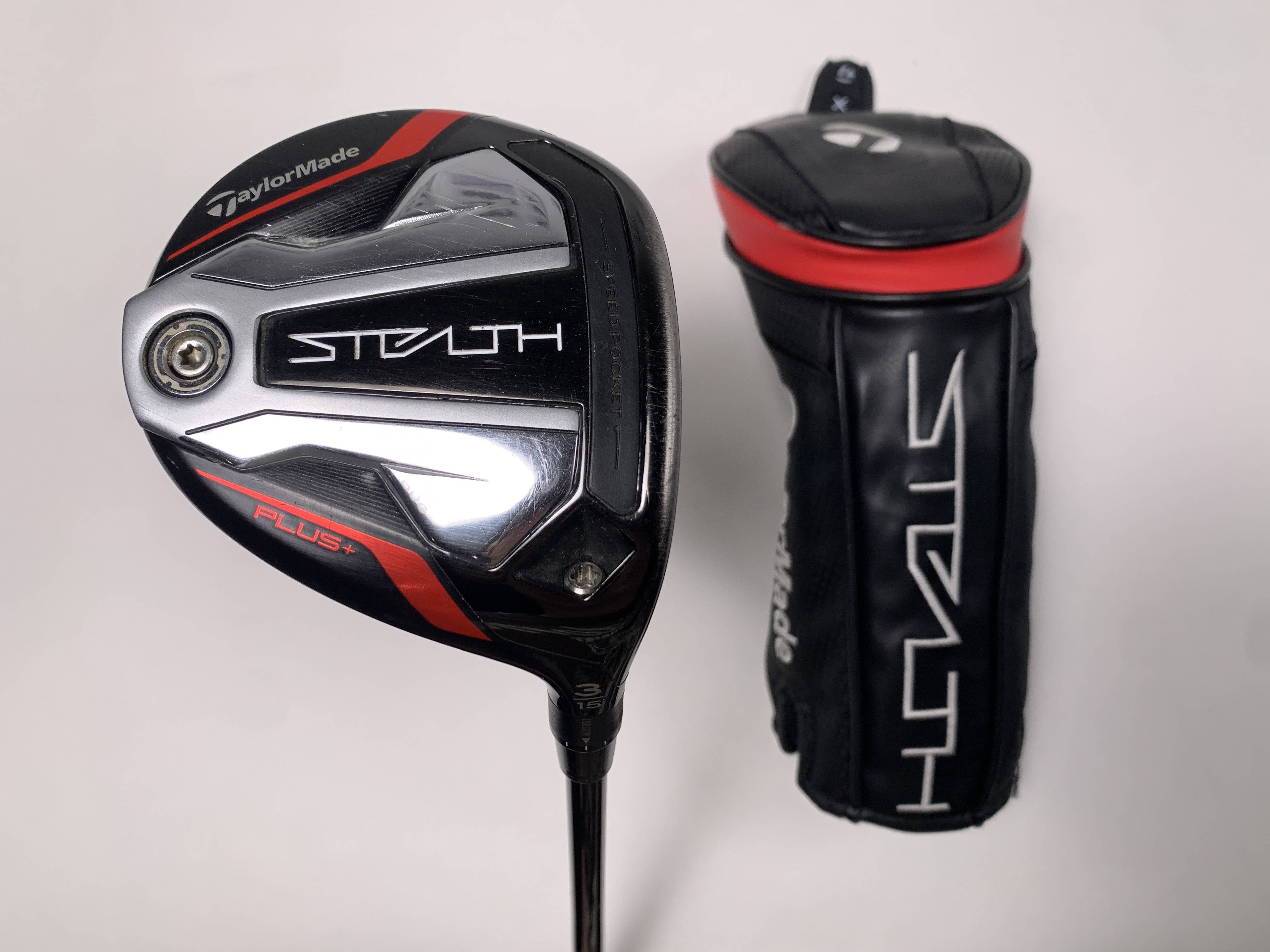 Bois 3 Taylormade Stealth Plus 15° - Shaft Hzrdus Rouge Fumé RDX 75 Rigide, Droitier, Reconditionné