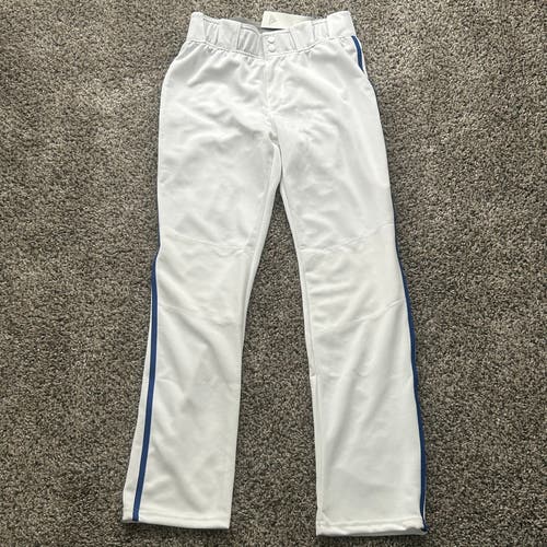 Adidas Icon Pro Piped Baseball Pants White Royal Blue Size Youth XL GQ9155