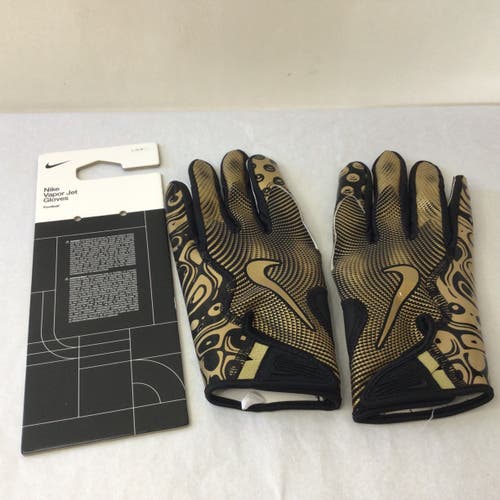 Black Size Large Adult Nike Vapor Jet 8.0 Football Gloves (Used)