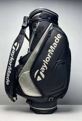 Taylormade Qi35 Staff Bag Black/Silver 6-Way Divide Single Strap Golf Bag