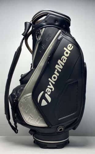 Taylormade Qi35 Staff Bag Black/Silver 6-Way Divide Single Strap Golf Bag