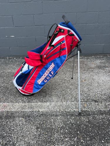 Bridgestone Stand Golf Bag Red/Blue/white
