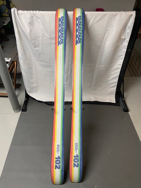 K2 Shreditor 102 184 cm Powder Skis With Bindings Max Din 12 (Used