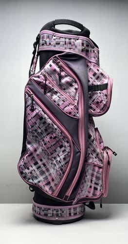 Glove It Lightweight Cart Bag 15-Way Divide Single Strap Pink Golf Bag
