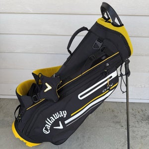 Callaway Chev 2024 Stand Carry Golf Bag 4 Way Dividers Black Yellow White