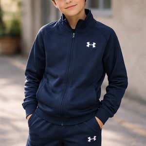 Under Armour Boys' Knit Tracksuit Size YLX Blue Navy