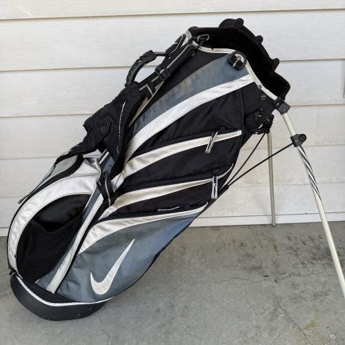 Nike Golf Bag Stand Carry Dual Straps Black White Blue 6 Way Dividers