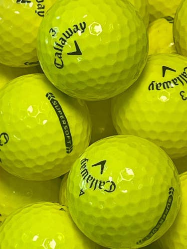 100 Premium AAA Yellow Callaway Supersoft Used Golf Balls