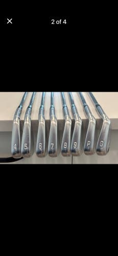 Men's 2023 Mizuno JPX 923 Forged Right Handed Iron Set Stiff Flex (8 Clubs) #4 - #9, PW, GW Steel Sh