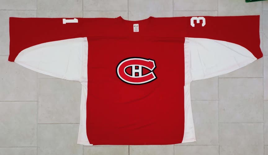H7100 Canadiens Style Hockey Goalie Jersey - 4XL - Red -New